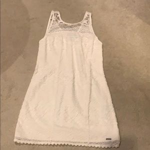 Abercrombie crochet girl dress in size S white